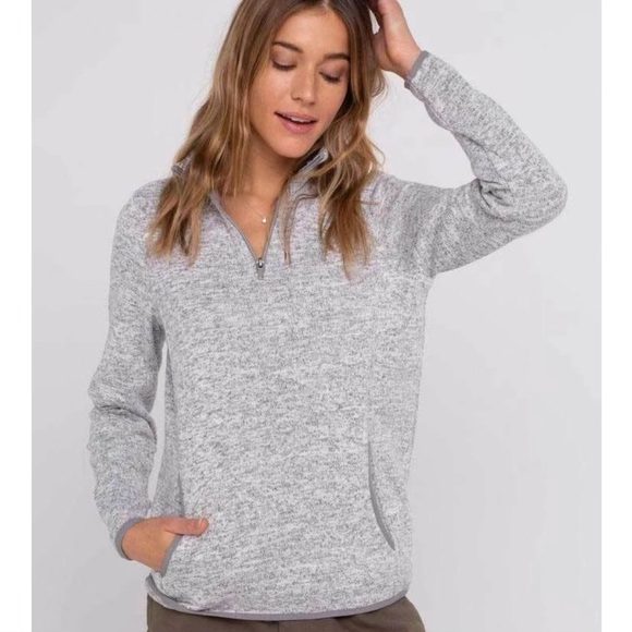 Thread & Supply Sweaters - Thread and Supply Knit Fleece Quarter Zip Pullover
